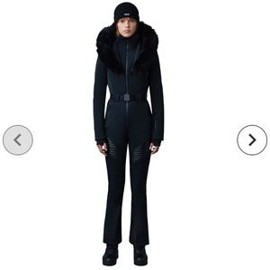 Mackage ELLE Agile-360 down ski suit with removable hood